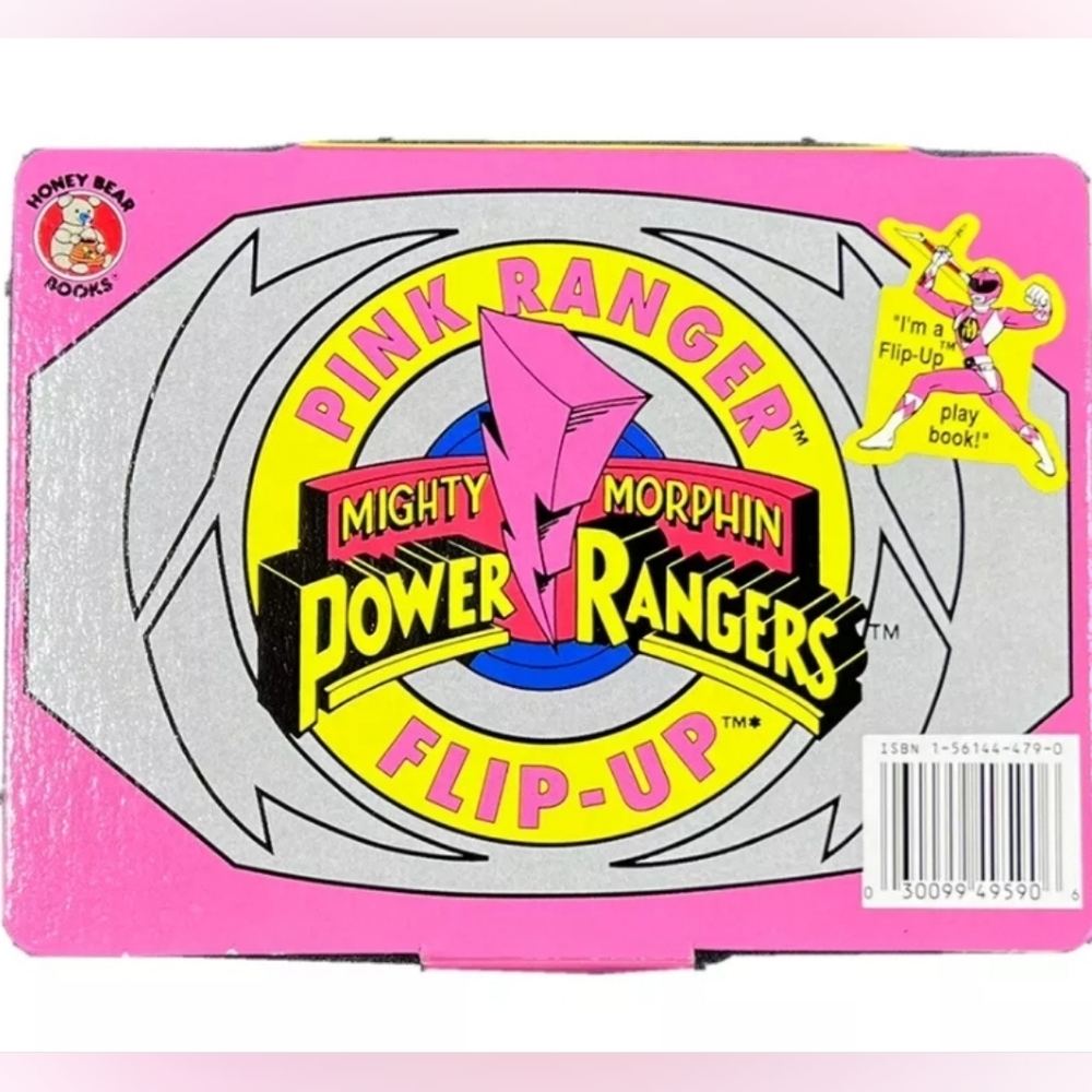 Vintage Pink Power Ranger Flip-up Play Book Rare Mighty Morphin 1994 NOS